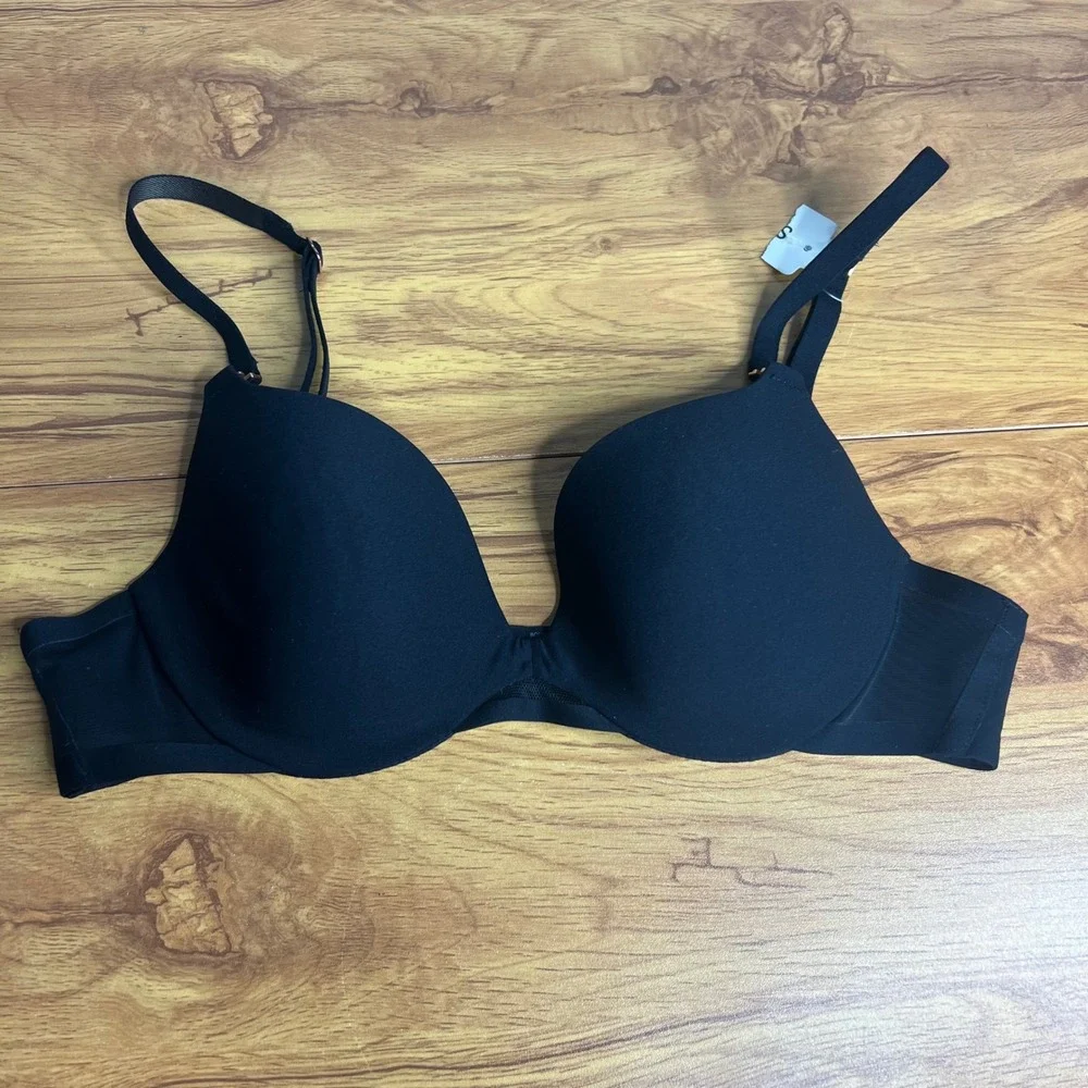 Soma Bodify‎ Demi Bra Size 32B Black Underwire Flex Mesh Detail 79984 NEW